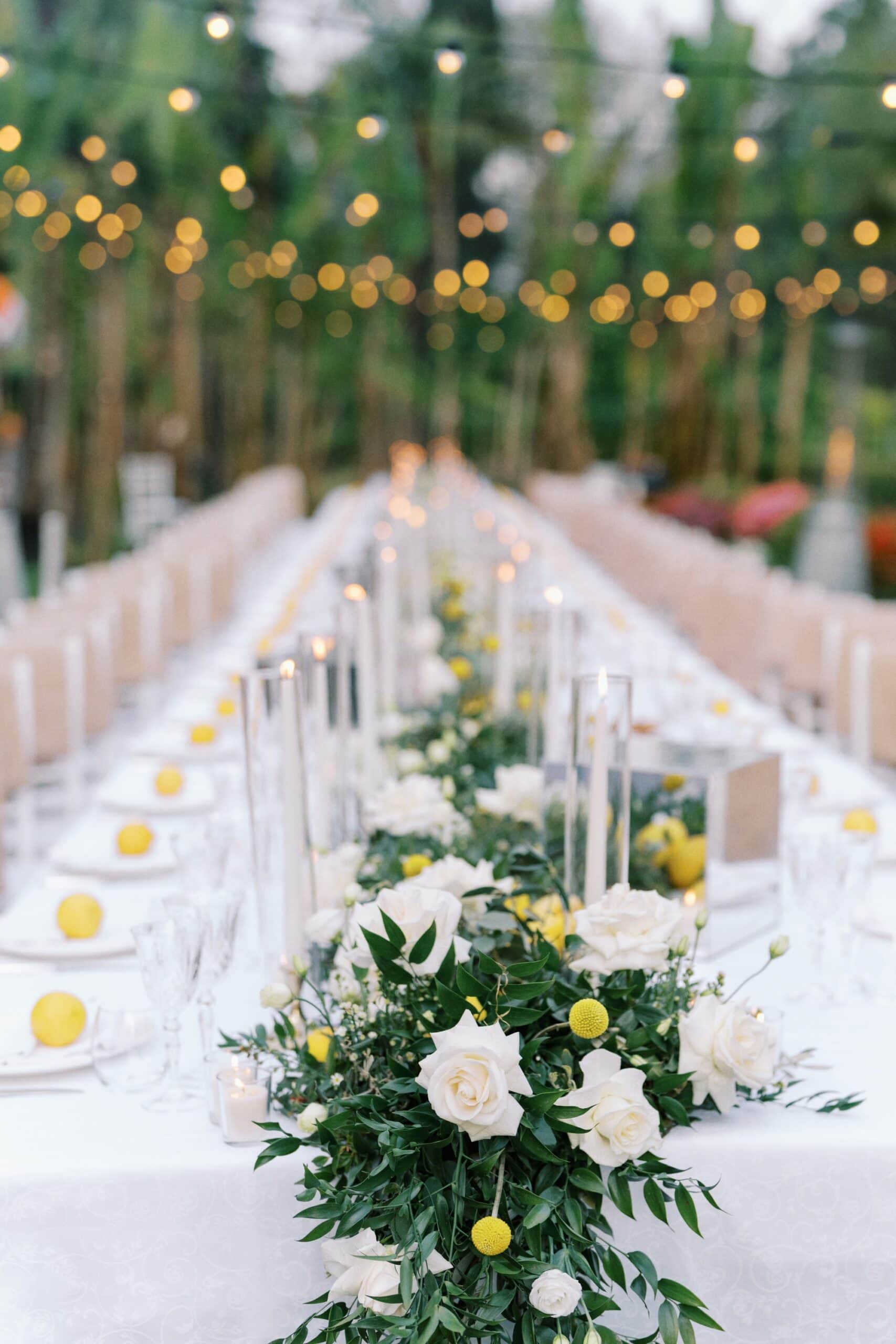 Table decoration with lights Grand Hotel Tremezzo