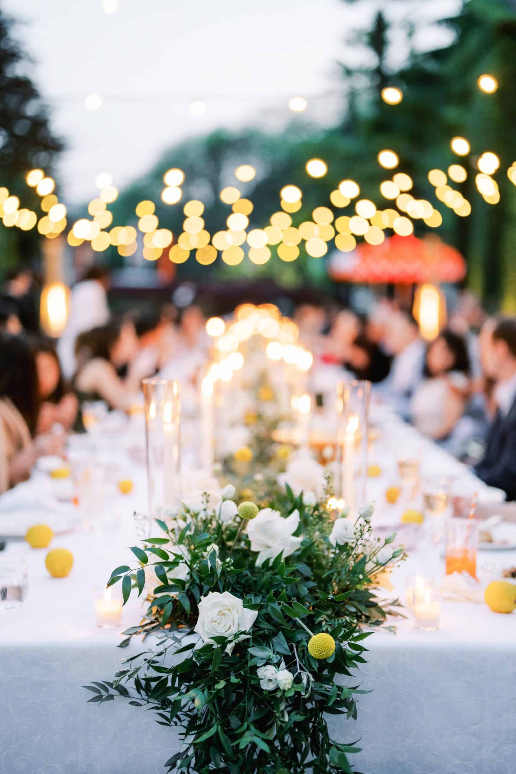 Table decor with lights Grand Hotel Tremezzo