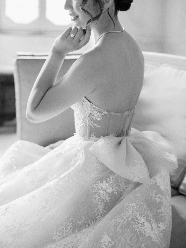 Berta wedding gown details Lake Como