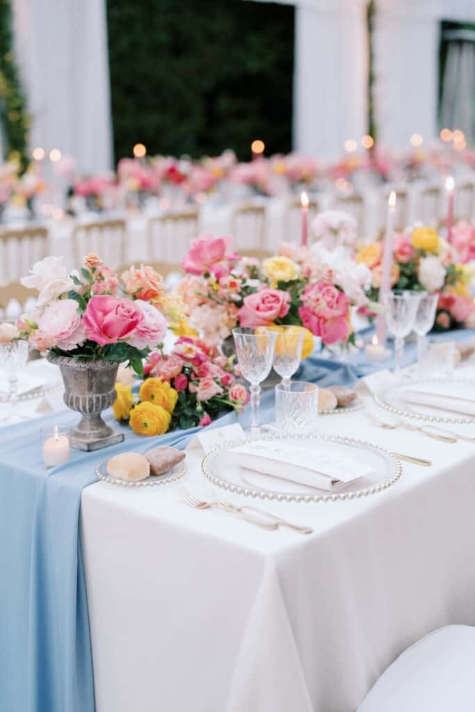 wedding decor at Villa Sola Cabiati