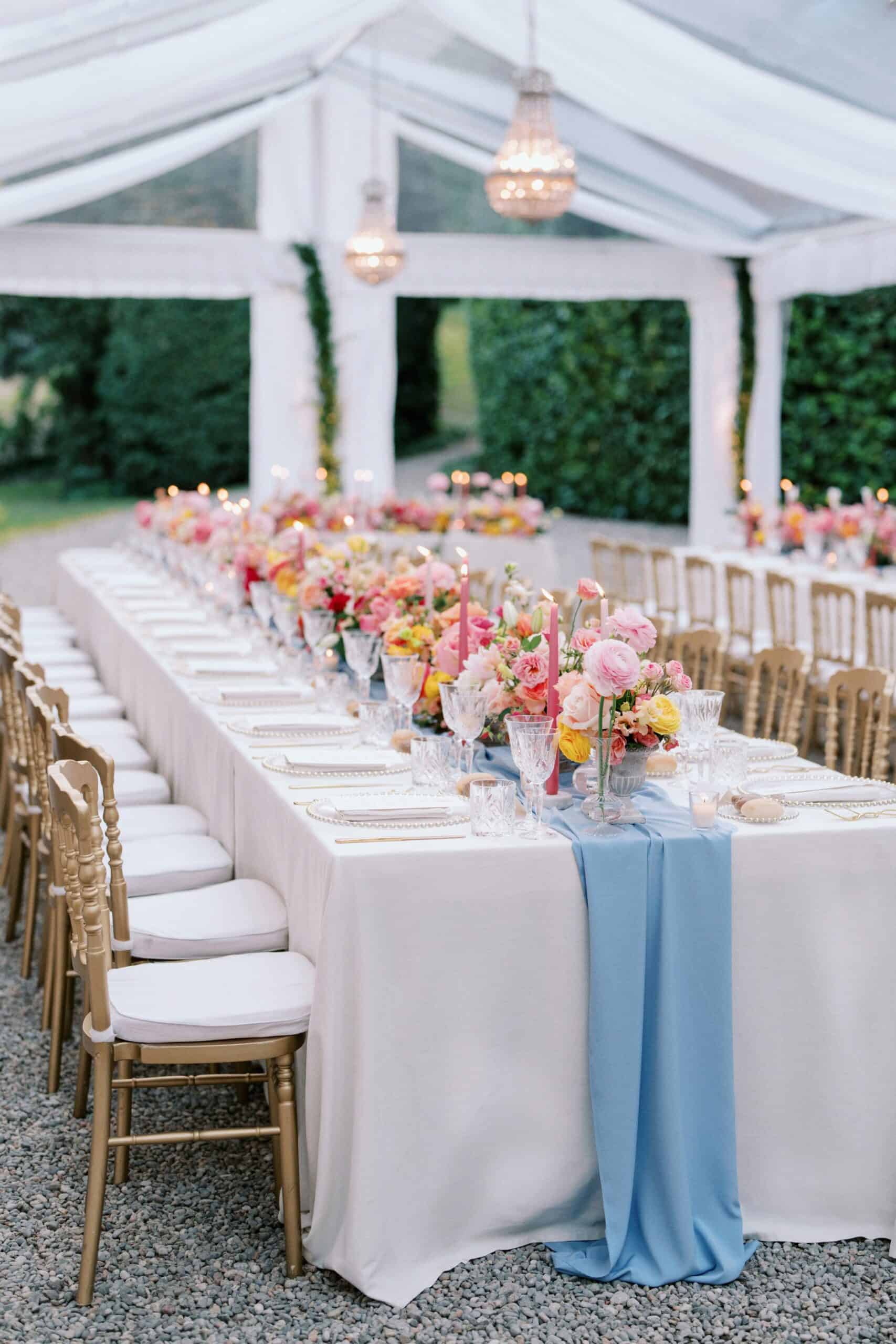 wedding decor at Villa Sola Cabiati